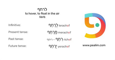 To Hover To Float In The Air Hebrew Conjugation Tables