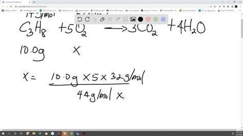 SOLVED Determine The Mass Of Oxygen Required To Completely Burn 10 0 G