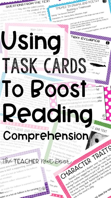 Using Task Cards to Boost Reading Comprehension - The Teacher Next Door