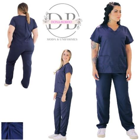 Pijama Hospitalar Conjunto Scrub Gabardine Enfermagem Masculino 10