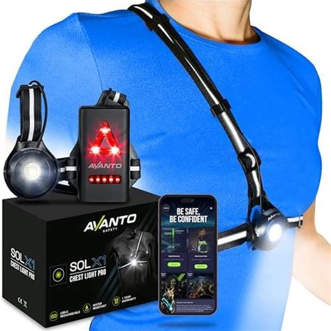 Avanto Solx Pro Chest Light Original Usb C Smart Running Lights For