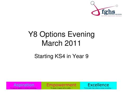 Ppt Y8 Options Evening March 2011 Powerpoint Presentation Free