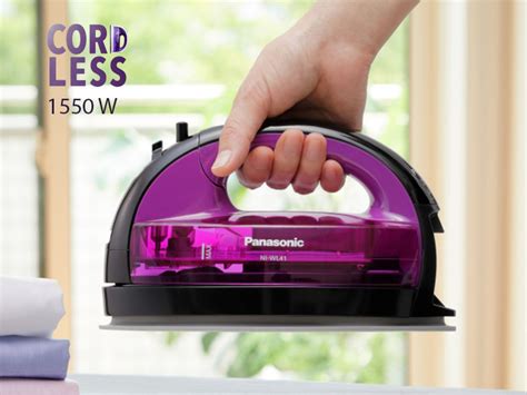 Buy Genuine Panasonic Cordless Steam Iron With Ceramic Soleplate 1550 Watts Black Purple Color