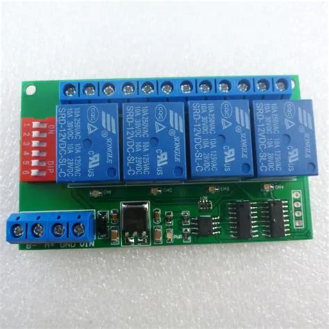 Panneau De Relais Pour Lampe Plc Led Ptz Modbus Rtu Pc Uart Rs485