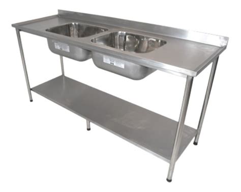 Pia Bancada Inox Industrial Cozinha Cubas X Bares Aser Inox