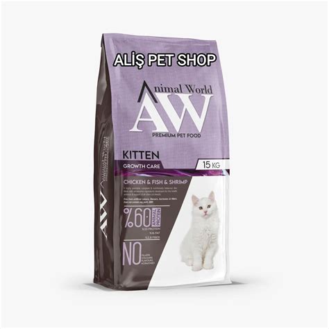 Animal World Kitten Tavuk Balık ve Karidesli Yavru Kedi Maması 15 Kg