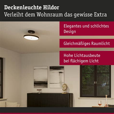 Paulmann Hildor Plafonnier Led Zigbee Noir Luminaire Fr