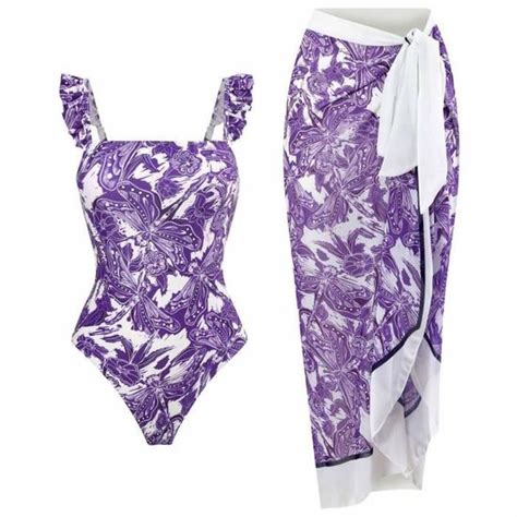 Maillot De Bain Une Pi Ce Maillot De Bain Bikini Jupe Longue En