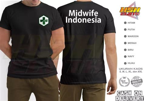 KAOS BIDAN MIDWIFE INDONESIA BAJU DINAS KESEHATAN BIDAN INDONESIA