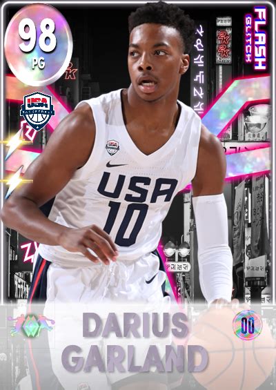 NBA 2K22 2KDB Custom Card Glitched Galaxy Opal Darius Garland