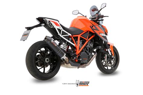 MIVV Slip On Oval Carbon Standard Exhaust For KTM 1290 Superduke 2014