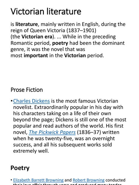 Victorian Literature | PDF | Victorian Literature | Writing