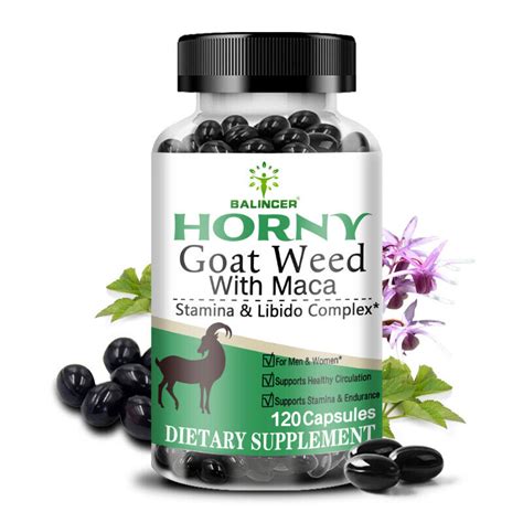 Horny Goat Weed Capsules 1000mg With Maca Root Extract Energy