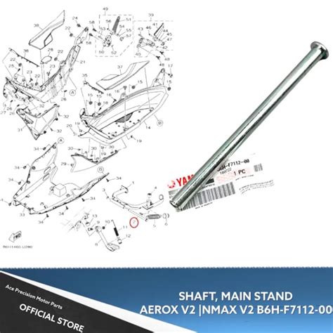 Shaft Main Stand Center Stand Axle Aerox V Nmax V B H F