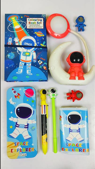 Astronaut Stationary Collection🥰pen Eraser Geometry Wallet Lamp