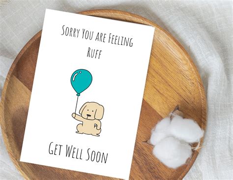 Feeling Ruff Get Well Card Digital Download 5x7 In 2024 Get Well