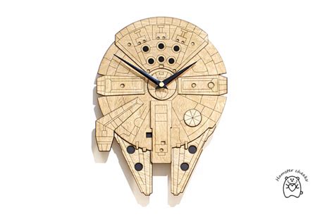 Millennium Falcon Wall Clock From Hamster Cheeks Toy Tales