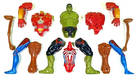 Merakit Mainan Spider Man Hulk Smash And Sirenhead Marvel Avengers