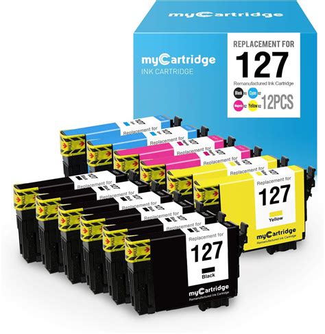 Mycartridge Remanufactured Ink Cartridge Replacement For Epson 127 T127 Use With