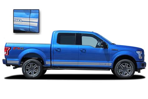 2021-2023 Ford F-150 Side Rocker Stripes Decals ROCKER TWO Lower Door ...