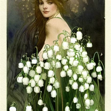 A Beautifull Intricate Watercolor Painting Of Lily Of Stable Diffusion