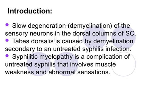 Tabes Dorsalis and Physiotherapy