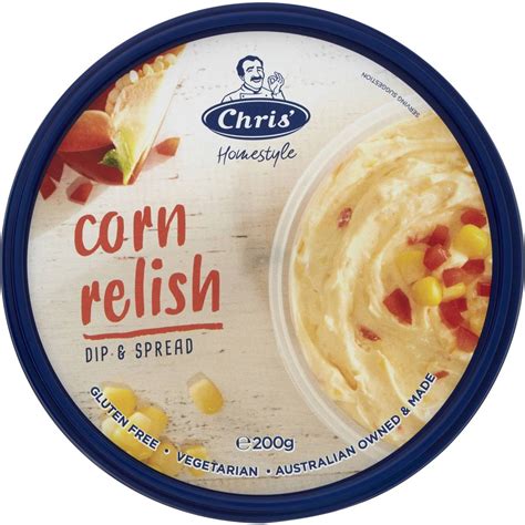 Chris Dips Corn Relish 200g Woolworths
