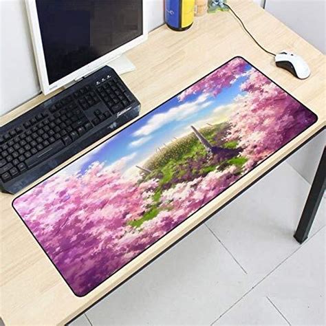 Dhsbd Roze Bloemenprint Muismat Gaming Computer Toetsenbord Matten