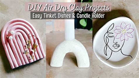 Easy Air Dry Clay Tutorial For Beginners Clay Trinket Dish And Clay