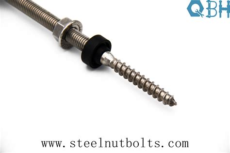 Stainless Steel Double Ended Dowel Screws With Epdm Flange Nut