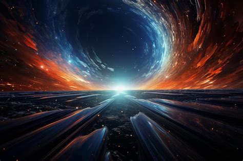 Premium Photo Hyperspace Voyage Amidst A Captivating Abstract Starry