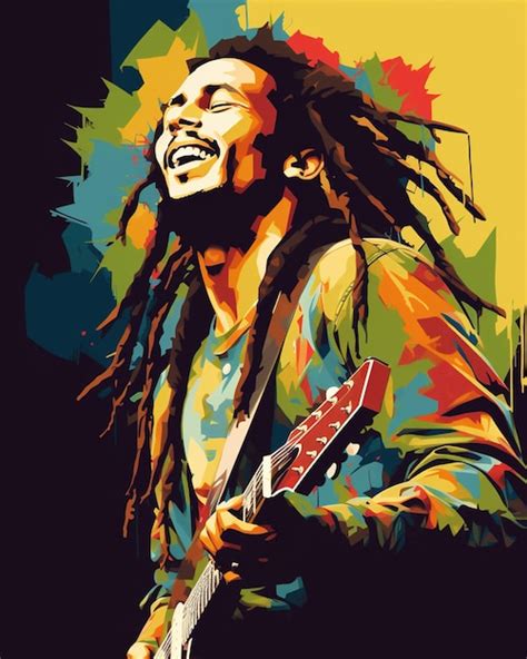 Rasta Harmony Capturing Bob Marley In Artistic Form Premium Ai