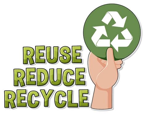 Premium Vector Reduce Reuse Recycle Text Logo Banner