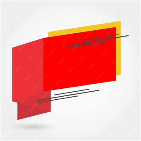 Premium Vector Ribbon Label Banner Red Design Template