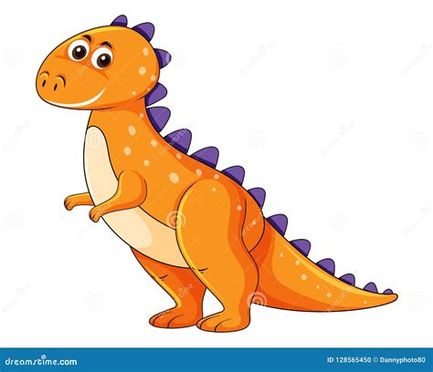 Orange Dinosaur Cartoon Character - Goimages Zone