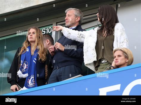 Chelsea owner Roman Abramovich with his daughter Sofia Abramovich (left ...