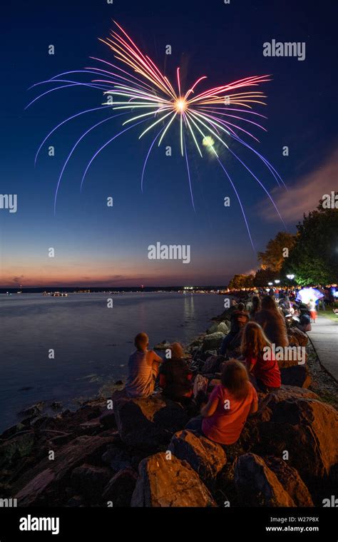 Sylvan Beach New York July 3 2019 Fireworks And Celebration Of The