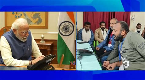 Pm Modi S Telephonic Conversation With The Uttarkashi Workers Sangbad