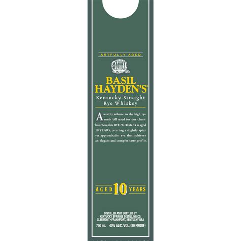 Buy Basil Hayden's 10 Year Old Rye Online - Notable Distinction