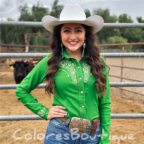 Lime Green Western Shirt Western Shirts For Women Womens Western