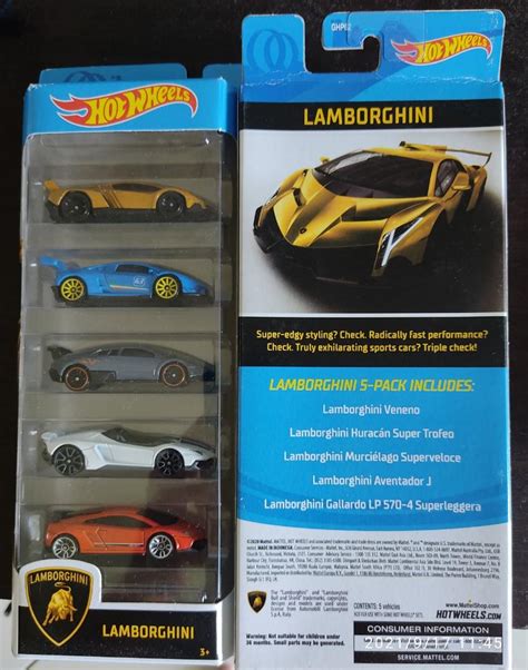 Hot Wheels Lamborghini 5 Pack Hobbies Toys Toys Games On Carousell