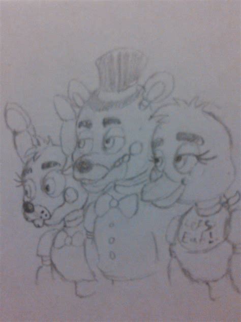 FNaF 2 sketch by Golden-Freddy-1337 on DeviantArt