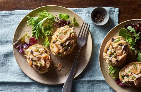 Coronation Chicken Stuffed Potatoes Recipe Chicken Recipes Tesco
