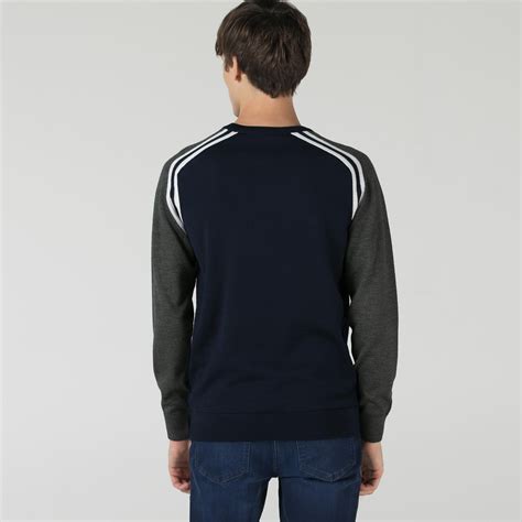 Lacoste Erkek Regular Fit Bisiklet Yaka Lacivert Kazak AH2267 Lacoste