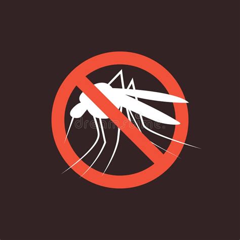 Icono Del Signo De Parada De Mosquitos Repelente Símbolo De