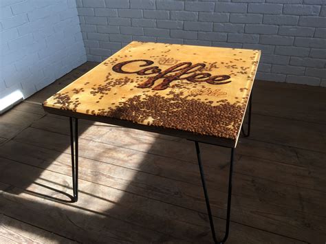 Epoxy Coffee Table Made From Beans