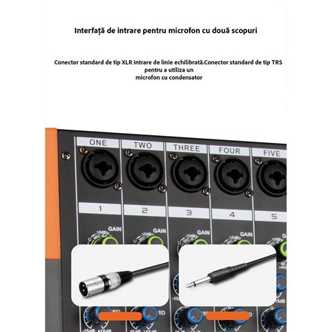 Mixer Audio Profesional VENTART Bluetooth USB 48 V 8 Canale Pentru