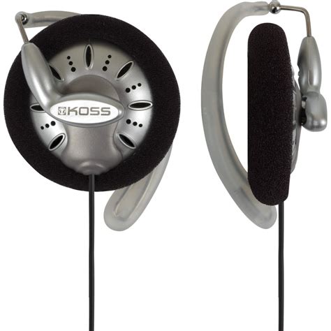 Koss KSC75 Silver Over-Ear Wired Headphones with Ear-Clip and ...