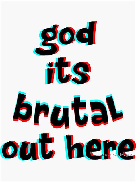 God Its Brutal Out Here Olivia Rodrigo Lyrics Sticker By