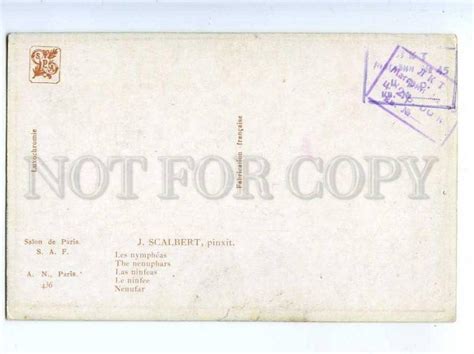 NUDE Nymph MERMAID Waterlily By SCALBERT Vintage SALON Topics Illustrators